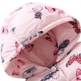 thumbnail image 3 of 0-4T Toddler Baby Girl's Fleece Lined Quilted Winter Coat Hooded Puffer Windbreaker Coat Kids Printed Parka Outwear Warm Jacket, 3 of 9