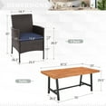 thumbnail image 7 of Alpha Joy 7 Pieces Outdoor Patio Dining Set, Wicker Dining Chairs and Acacia Wood Table, 7 of 7