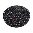 thumbnail image 2 of Round Bar Stool Seat Covers, Multi-Colored Stars Elastic Round Chair Cover Stool Seat Slipcover Bar Stool Cushions Round Pad for 12-14 inch, 2 of 7