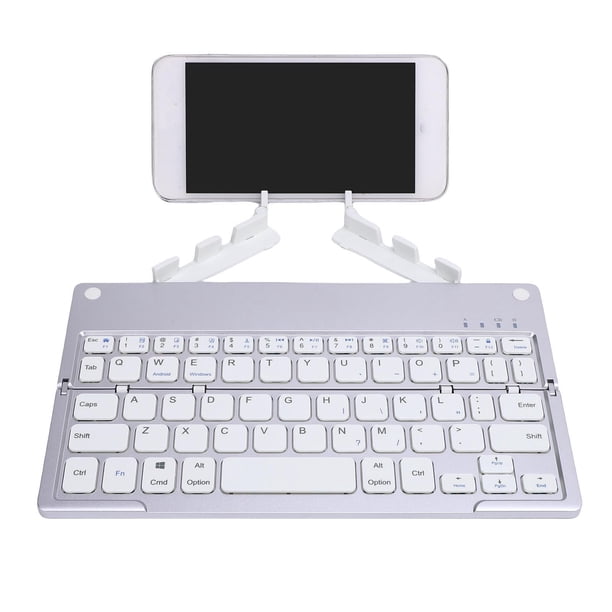 Teclado Plegable Inalámbrico Con Soporte De Teléfono Oculto, Teclado Plegable Silencioso Ultra Delgado, Teclado Recargable Para Teléfono De Tableta