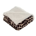 thumbnail image 3 of Lavish Home Fleece Sherpa Blanket Throw - Giraffe, 3 of 4