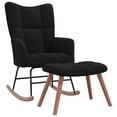 thumbnail image 1 of vidaXL Rocking Chair with a Stool Black Velvet, 1 of 5