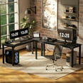 thumbnail image 6 of CZMDZH Modern Simple Large Computer Desk, 71" Long Home Office Desk for Two Person, Multi-Purpose Computer Table for Home Office Study, Black, 6 of 9