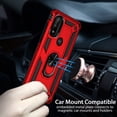 thumbnail image 3 of CoverON For Motorola Moto G Power 2022 Ring Case, Kickstand Rugged Phone Cover Magnetic Car Mount Compatible - Red, 3 of 9