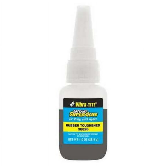 VIBRA-TITE 38828 Instant Adhesive,Black,Bottle,1 oz.