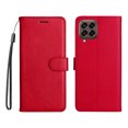 thumbnail image 1 of Compatible with Samsung Galaxy M33 5G Case Premium Leather Cover with Cash Card Slots Soft TPU Back Cover Magnetic Flip Leather Wallet Case - Red, 1 of 5