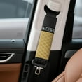 thumbnail image 6 of 2 PCS Bling Car Seat Belt Cover Pad, Breathable Leather Seat Belt Covers for Cars, Soft Comfortable Seat Belt Shoulder Strap Covers, Rhinestone Auto Seat Belt Protector Cushion, Beige, 6 of 12