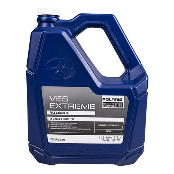 Polaris OEM Snowmobile VES Extreme Highest Performance Full Synthetic 2-Cycle Oil, 2-Stroke Snowmobiles, 1 Gallon, Synthetic, Qty 1, Part 2883732