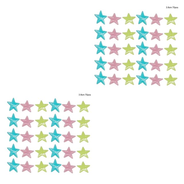 Matsuzay Luminosa pegatinas de plástico muro estelar pegatinas parche etiqueta decoración para niños dormitorio luz azul 3,8 cm 70 Uds color 3.8 CM 70 piezas 2piezas Matsuzay CBP259585