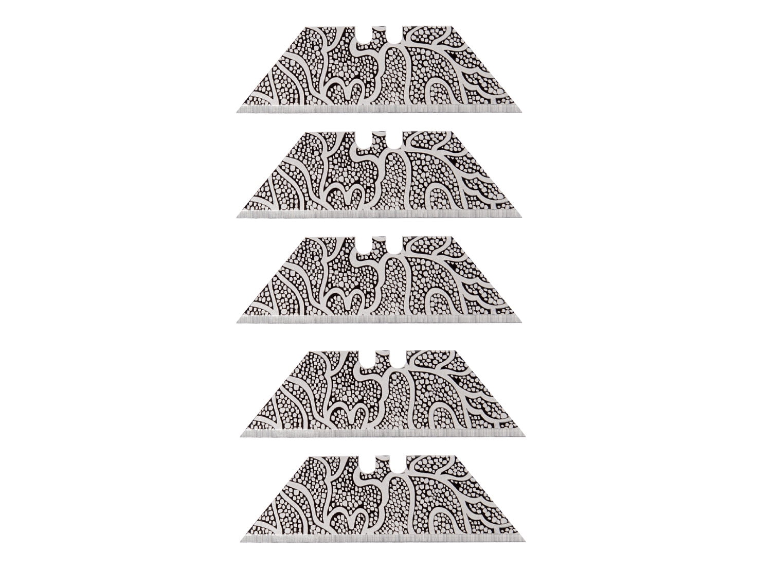 Steel Blade for Utility Knife Box Cutter Engraved by NDZ Performance, Bone Marrow 5 Pack