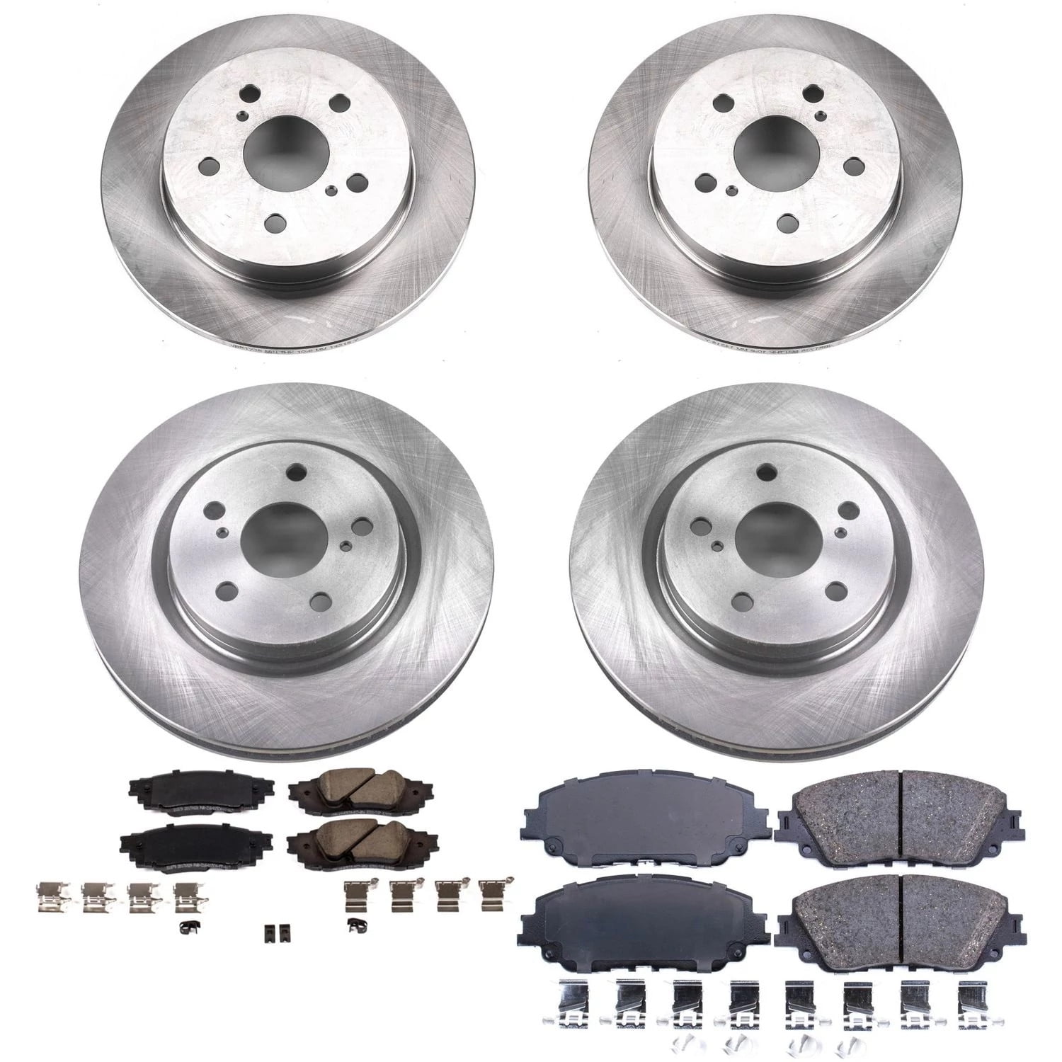 PowerStop Front and Rear Stock Replacement Brake Pad and Rotor Kit Fits: LEXUS TOYOTA Select Models KOE8348