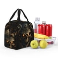thumbnail image 4 of Bingfone Metal Evil Skull Print Lunch Bag Insulated Lunch Box, Small Leakproof Cooler Food Lunch Containers Reusable High Capacity Lunch Tote Bags for Work, Travel, Outdoor, 4 of 5