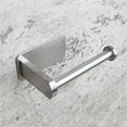 thumbnail image 6 of Stainless Steel Self Adhesive Toilet Paper Holder | Brushed Finish | No Drill Wall Mount | Bathroom Tissue Roll Dispenser | Easy Install | 13.8x7.5x4.8 cm | 1 Pack, 6 of 6