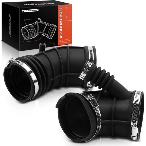 A-Premium 2 Engine Air Intake Hose Tube [fits DOHC, 6Cyl 2.5L 3.0L] Compatible with BMW [E46 Series] 325Ci 2003-2006, 325i 2003-2005, 330Ci 2001-2006, 330i 330xi 2001-2006, Z3 E36 2001-2002