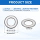 thumbnail image 2 of 120 Pcs M6 304 Arandelas planas de acero inoxidable 6mm ID 12mm OD 1mm de grosor, plateado, 2 of 6