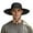 Black, variant on Adjustable Wide Brim Sun Hat for Outdoor Beach Hiking Travel with Drawstring UPF Black One Size
