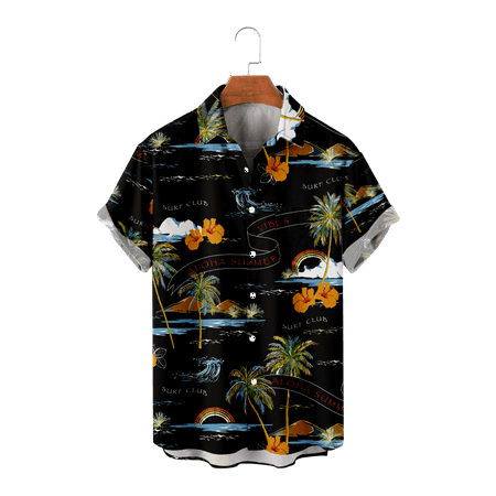 

MLFU Adult Kids Hawaiian Shirt Button Down Short Sleeve Novelty Collared Shirt Party Bowling Shirts Up to 8XL