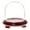 Red Wood Veneer Base, variant on Plymor 5.5" x 5.5" Glass Display Dome Cloche (Black Wood Veneer Footed Base)