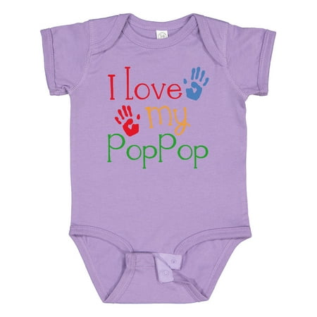

Inktastic PopPop Grandkids Handprints Gift Baby Boy or Baby Girl Bodysuit