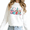White, variant on White Print Sweatshirt Graphic Sweatshirt S-3XL Easter Coffee Cups Bunny Print Spring Casual Tops