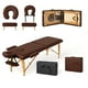 thumbnail image 1 of Cama de Masaje Acolchada Plegable Tipo Portafolio de Altura Ajustable con Estructura de Madera - Camilla Portatil para Masaje Fisioterapia Tatuajes Mediana Chocolate, 1 of 5