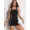 black&yellow, variant on Attraco Womens One-Piece Swimsuits Boyleg Athletic Swimwear Conservative Training Bathing Suits