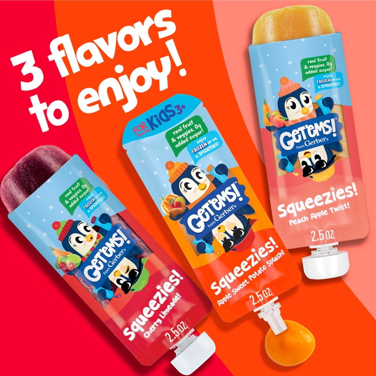 Gerber Get'ems Squeezies, Apple Sweet Potato Smoothie Pouches