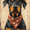 Cowboy Doberman Western Art, variant on Qisvanset 12x16 Inch With Frame 2D Flat Wall Art Smiling Jesus Portrait Watercolor Religious Home Art