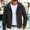 Black, variant on Men's Sun Protection Jacket Loose Fit Hooded Full Zip Lightweight Casual for Outdoor Fishing Red Size L