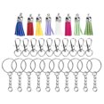 thumbnail image 5 of Conjunto de borlas de llavero, llavero colgante para teléfono móvil de aleación de Zinc de colores mezclados, anillo de llaves, 5 of 5