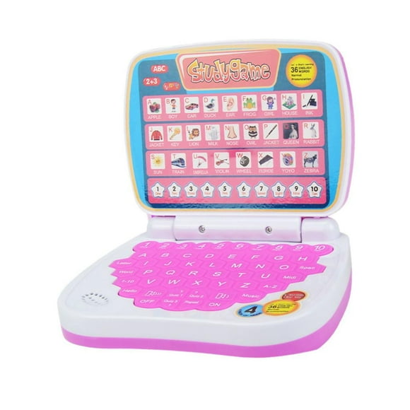 Niños multifunción Aprendizaje de computadora portátil Juguete Juego de estudio de computadora Inglés Educación temprana Juguete Bebé Máquina de