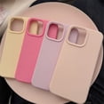 thumbnail image 4 of ins solid color simple iphone16pro max suitable for 15 apple phone case 14 advanced silicone 13 anti-fall 12, 4 of 16