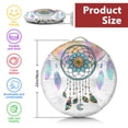 thumbnail image 5 of Round Meditation Cushion, 22" Dutch Velvet Floor Pillow with PP Cotton Filling for Yoga, Zen, Reading, and Floor Seating, Boho Print, 5 of 5