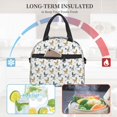 thumbnail image 4 of Naloa Farm Roosters Print Lunch Bag for Women & Men Insulated Lunch Box or Cooler Lunch Tote Bags for Work, Travel, Outdoor, 4 of 5