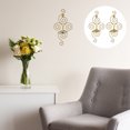 thumbnail image 2 of EeaseMX 2 candelabros de hierro forjado de estilo europeo para colgar en la pared (dorados), 2 of 7