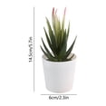 thumbnail image 2 of Artificial Potted Plants with White Plastic Pots for Home and Office Decor, Small Flower Arrangements for Indoor Spaces, 2 of 5