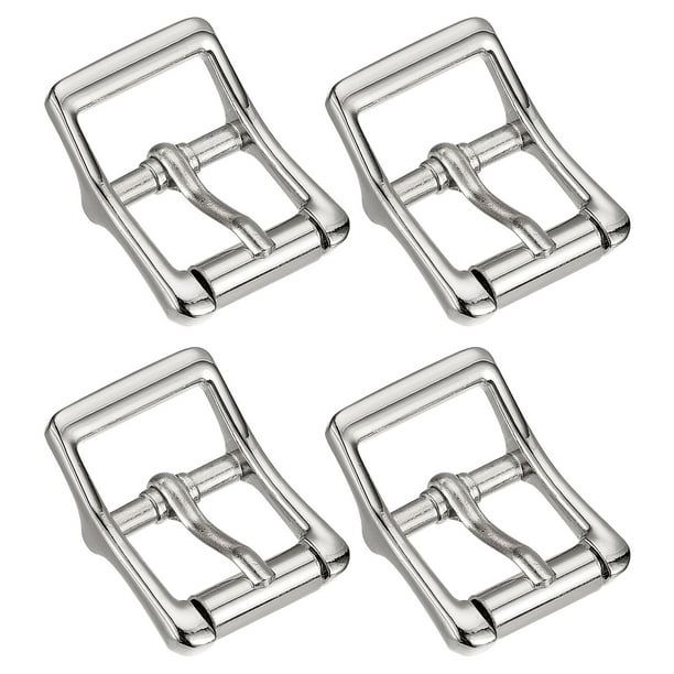 Uxcell 4Pack 0.87" Single Prong Belt Buckle Square Center Bar Buckles