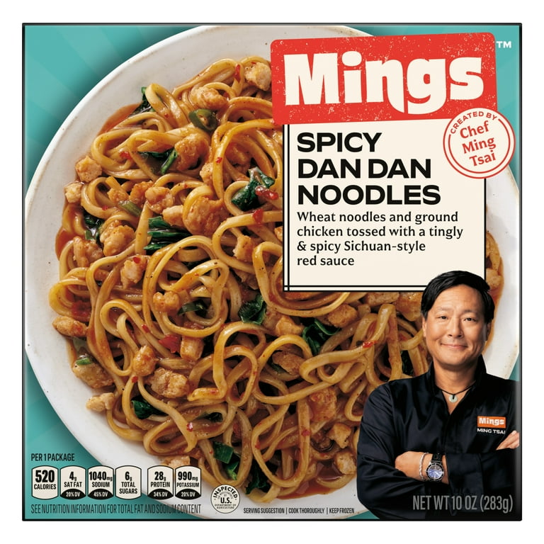 Mings Frozen Asian Noodles Spicy Dan Dan Microwave Meal, 10 oz