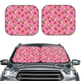 thumbnail image 2 of Xecao Strawberry Cake for Foldable Car Sun Shades (2-Pack) offer sun protection with an easy-fold design for convenient windshield shading., 2 of 7