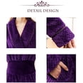 thumbnail image 3 of Artfasion Womens Long Bathrobe Plus Size Warm Soft Spa Plush Sleeping Robe Nightdress, 3 of 7