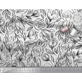 thumbnail image 3 of Soimoi Black Cotton Duck Fabric Leaves & Rose Floral Print Fabric by the Yard 42 Inch Wide, 3 of 3