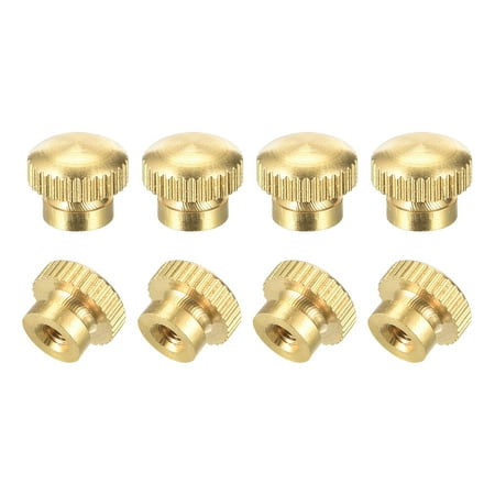 

Brass Knurled Thumb Nuts M3x0.5mm Round Stepped Knobs Fasteners 8Pack