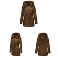thumbnail image 5 of Women Coat Fashion Solid Color Casual Zipper Winter Hooded Stand Sports Long Sleeve Parkas Women's Winter Coats Jackets for Women Trendy Cute Clothes for Women XL, 5 of 6