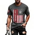 thumbnail image 2 of 4th of July Shirts for Men 2026 Short Sleeve Crewneck Patriotic Shirt America Flag Graphic Tee Shirts, 2 of 5