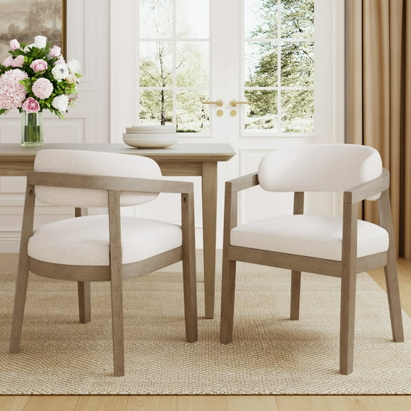 Christopher Knight Home Modern Dining Chairs, Open-Back, Solid Wood Frame, Light Ash, Set of 2