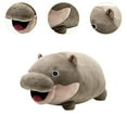 thumbnail image 6 of Vaveren Cute Hippo Plush Toy Hugging Plush Toy Birthday Gifts Realistic Decorative Plush Small, 6 of 8