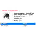 thumbnail image 2 of Front Engine Mount - Compatible with 2006 - 2011 Kia Rio 1.6L 4-Cylinder 2007 2008 2009 2010, 2 of 2
