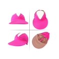 thumbnail image 3 of Luxtrada Womens Sun Visor Hat Wide Brim Summer UV Protection Beach Sport Cap Beach Cap Sun Hat (Red), 3 of 7
