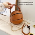 thumbnail image 4 of Bolso de Hombro de Baloncesto para Mujer, Bolso Cruzado de Cuero de Pu Con Hombro Redondo para Mujer, 4 of 7