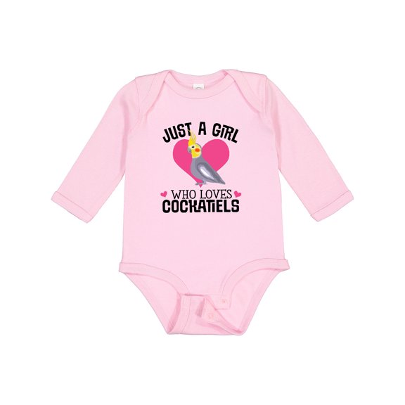 Inktastic Cockatiel Just A Girl Who Loves Girls Long Sleeve Baby Bodysuit